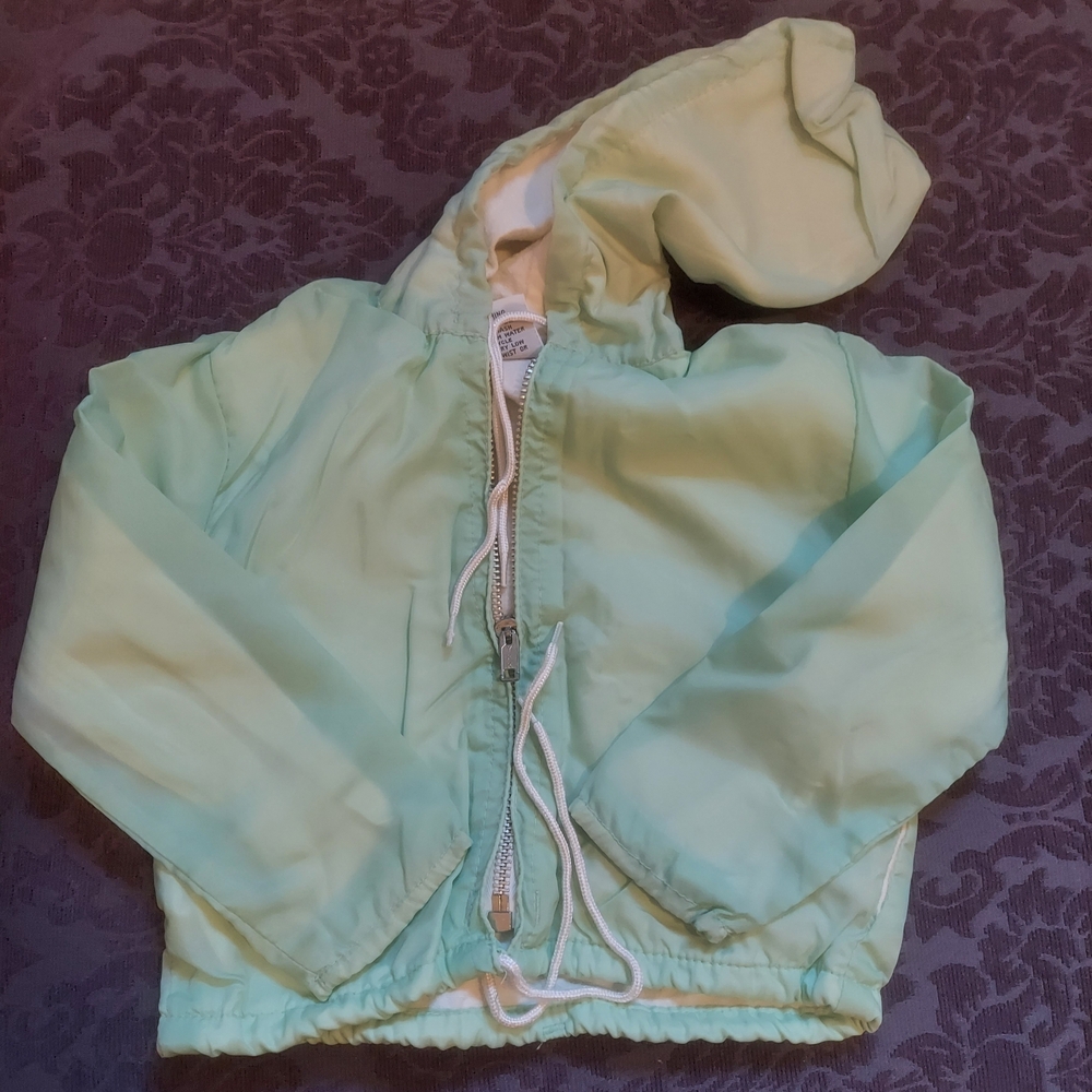 Vintage Baby Mint Green Hooded Jacket